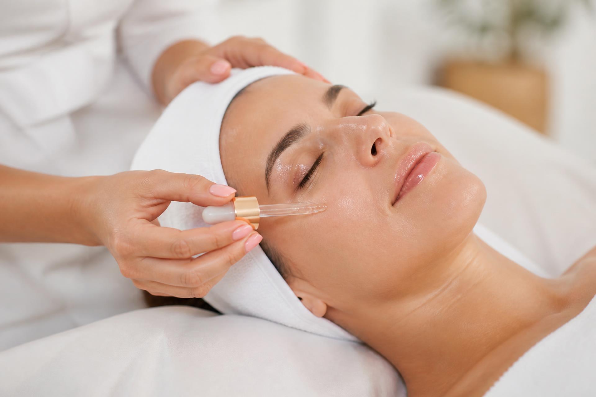 Professional hydrating facial treatment in a luxury med spa